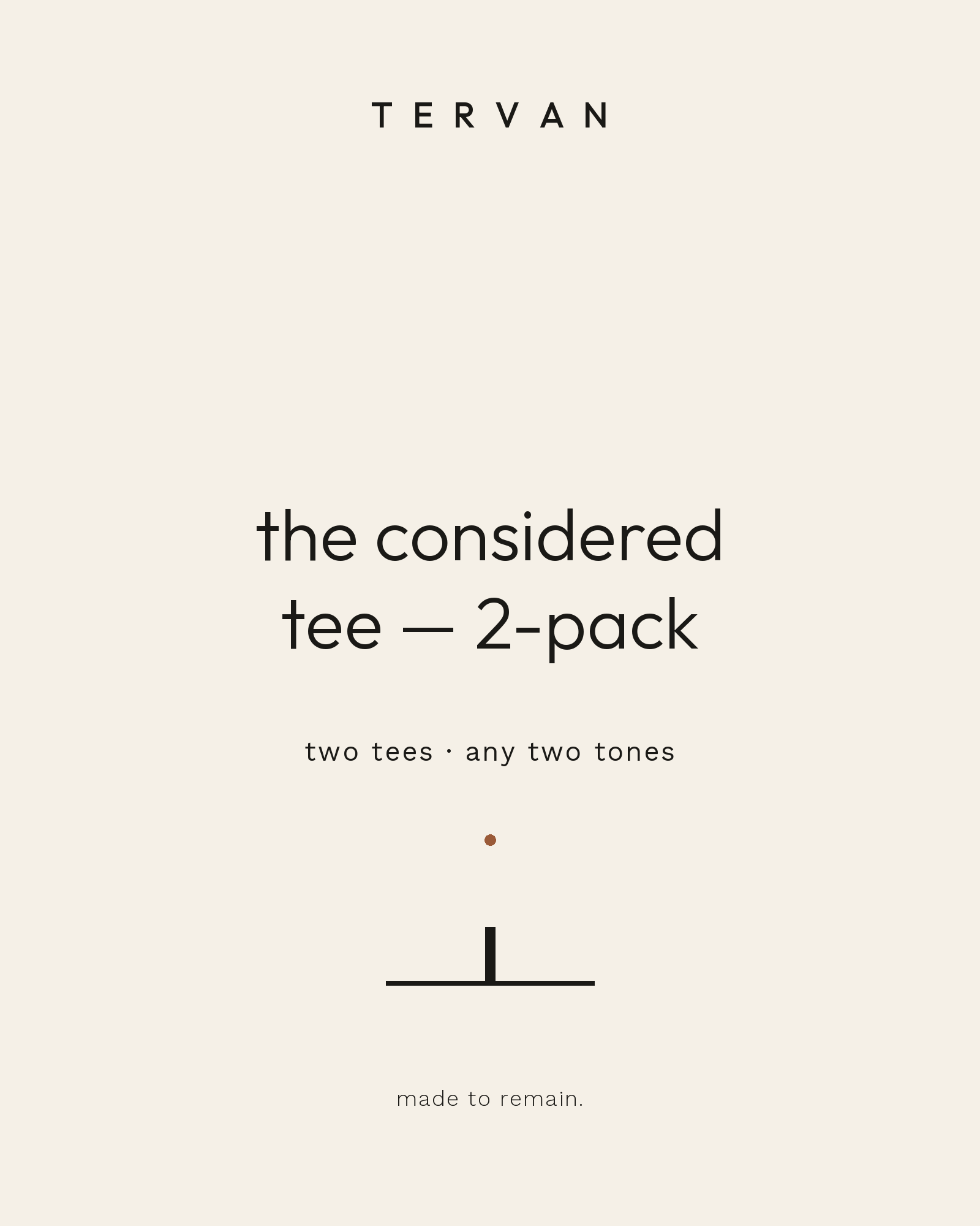 The Considered Tee 2-pack — two tees, any two tones
