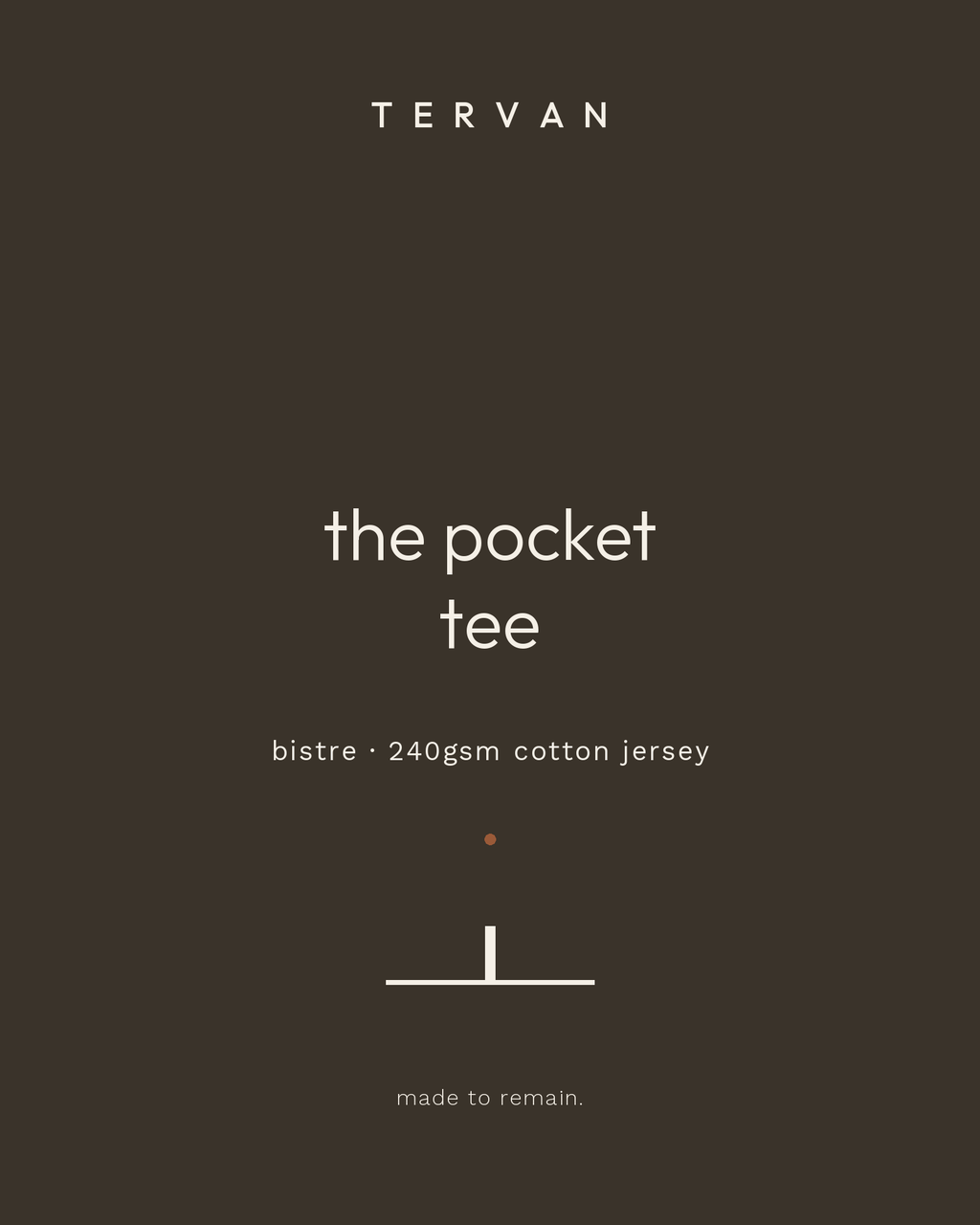 The Pocket Tee — bistre, 240gsm cotton jersey