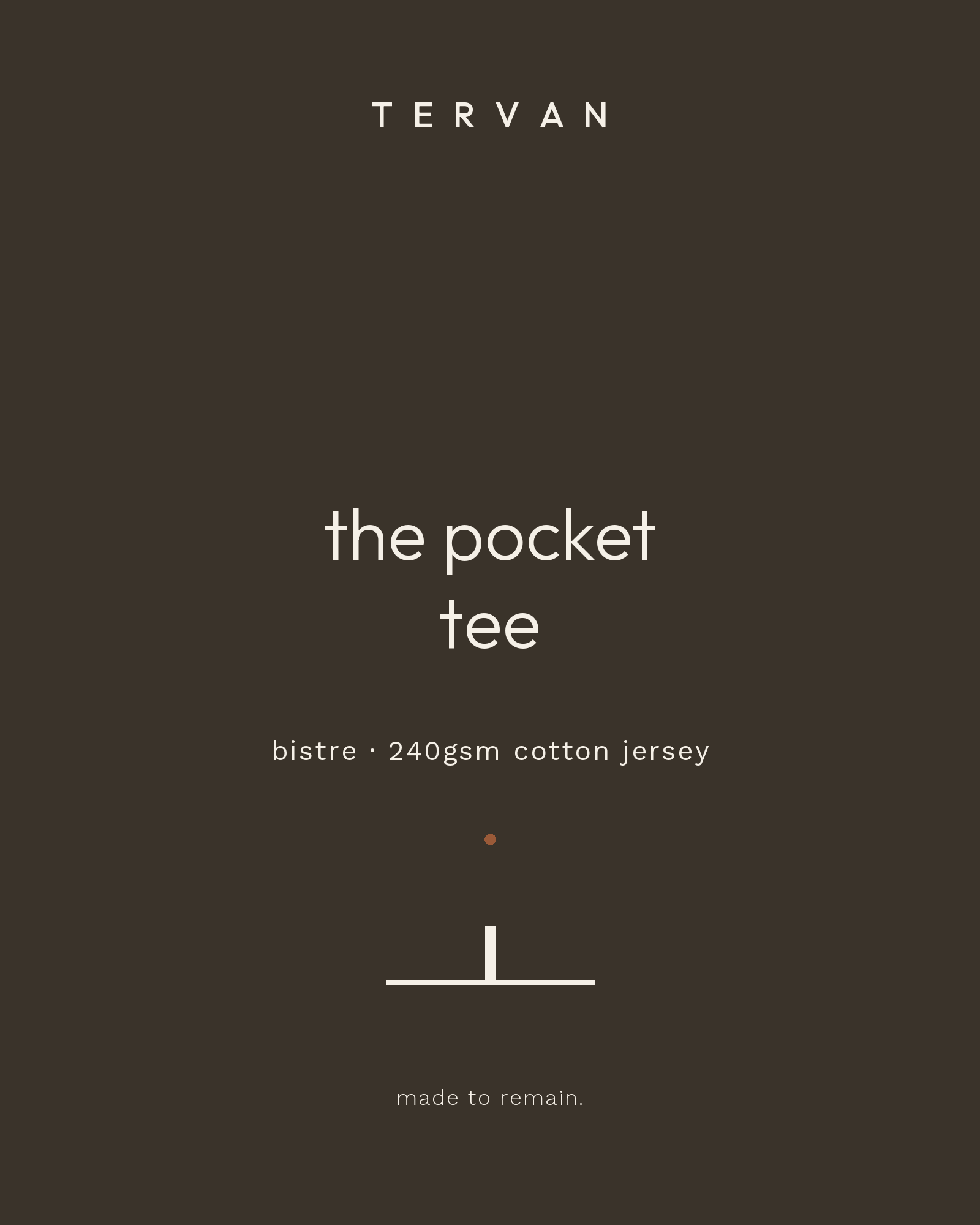 The Pocket Tee — bistre, 240gsm cotton jersey