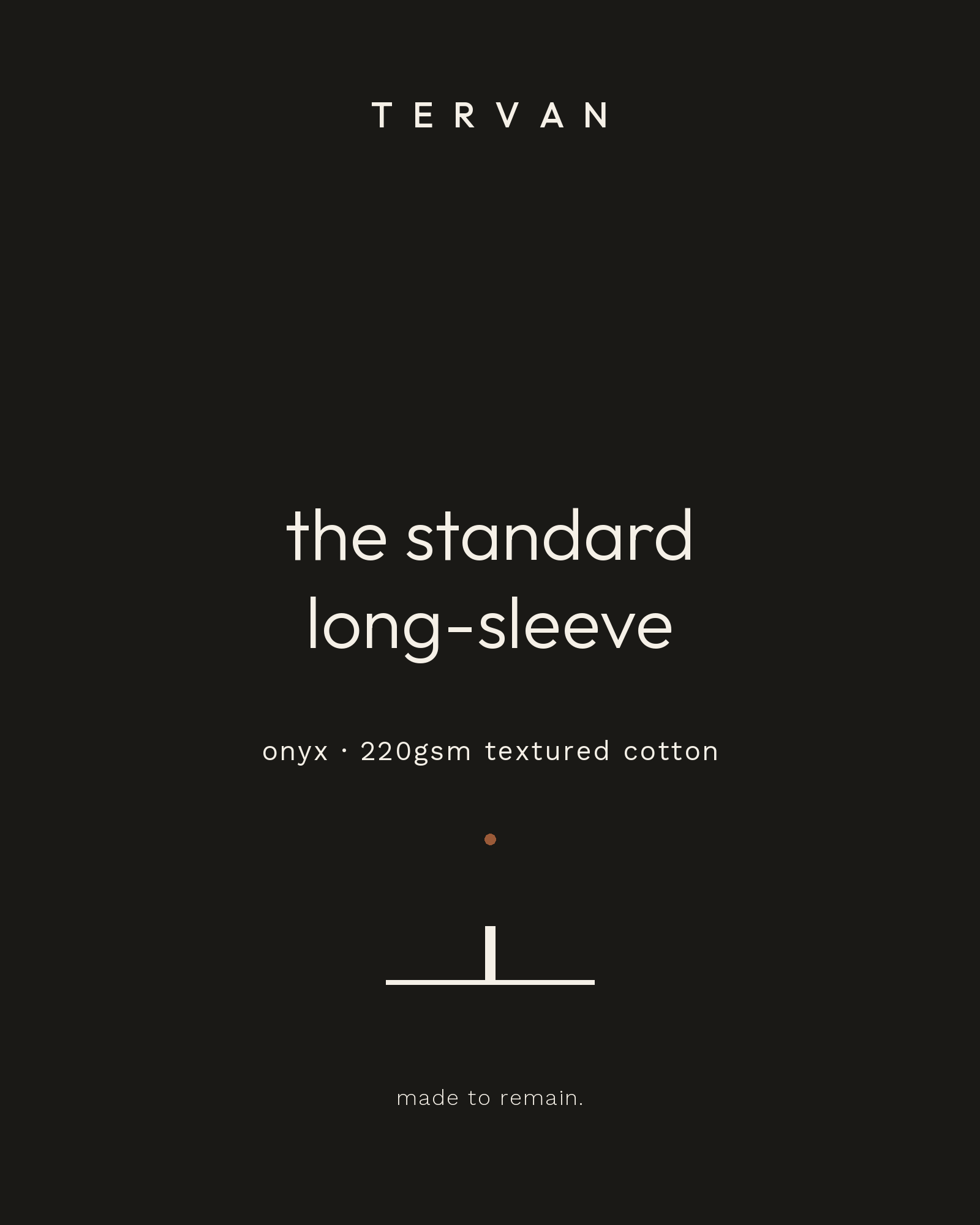 The Standard Long-Sleeve — onyx, 220gsm textured cotton