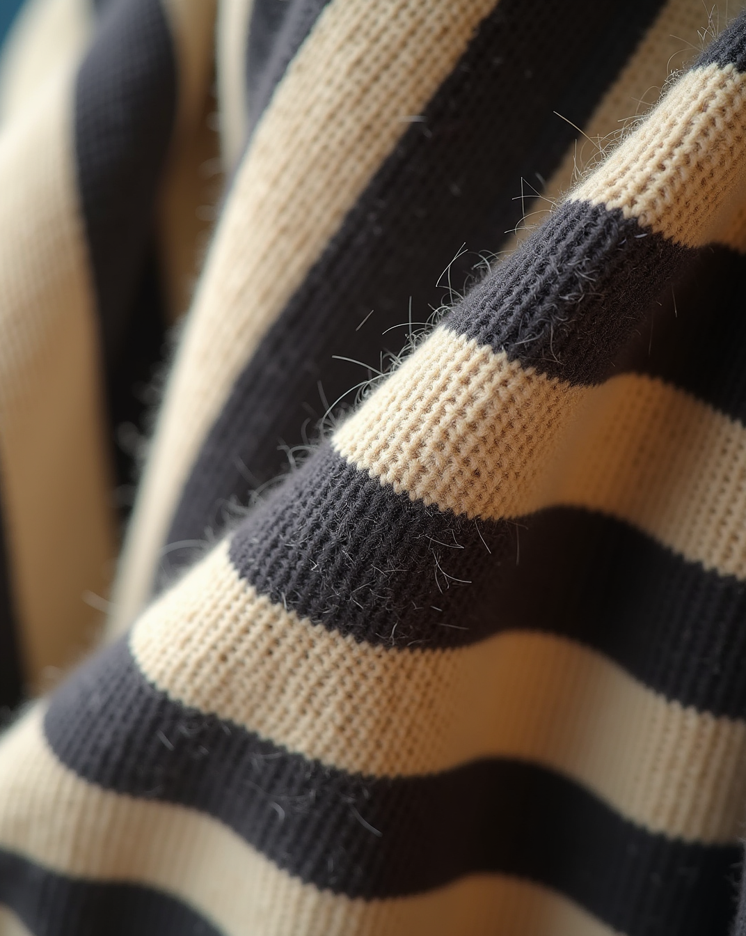 The Harbour Stripe — yarn-dyed knit detail, colour woven not printed