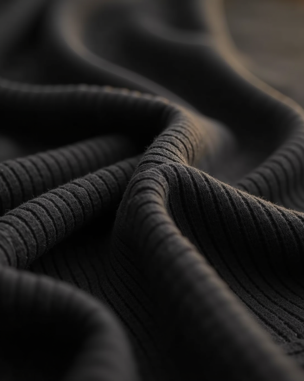 The Ottoman Tee — ottoman-rib knit detail, corded lines